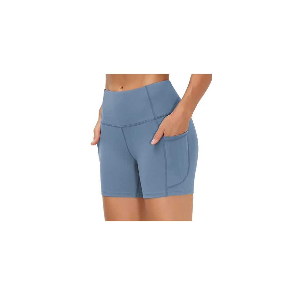 Shorts cortos de yoga para mujer con cintura alta talla S