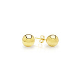 Aretes de bola de oro de 14 quilates para mujer