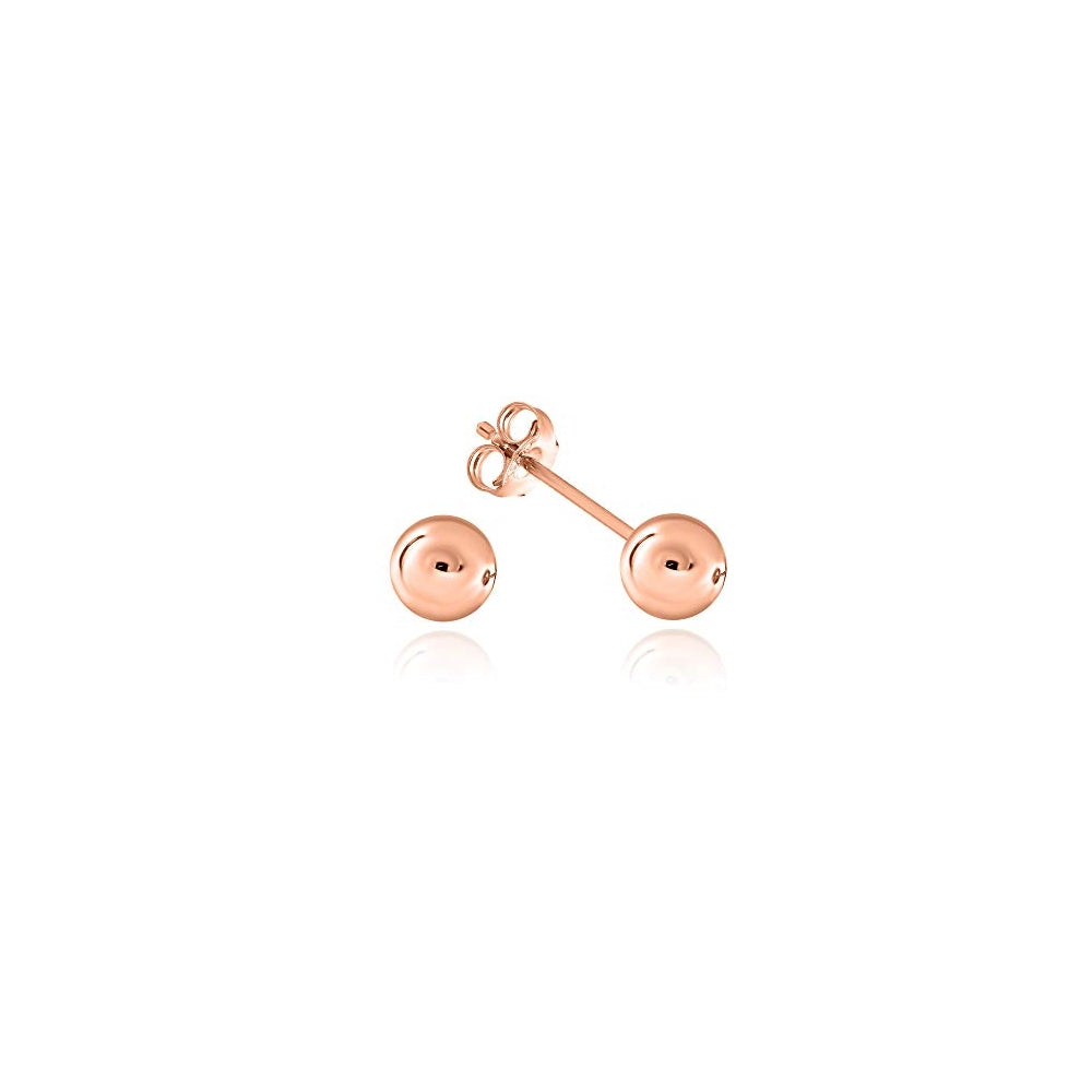 Aretes tipo dormilona de plata esterlina chapados en oro