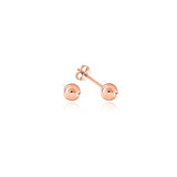 Aretes tipo dormilona de plata esterlina chapados en oro