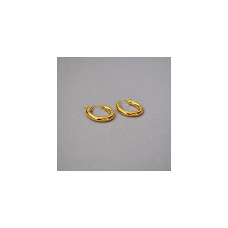 Aretes de aro gruesos chapados en oro