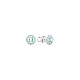 Aretes para mujer con cristales azules