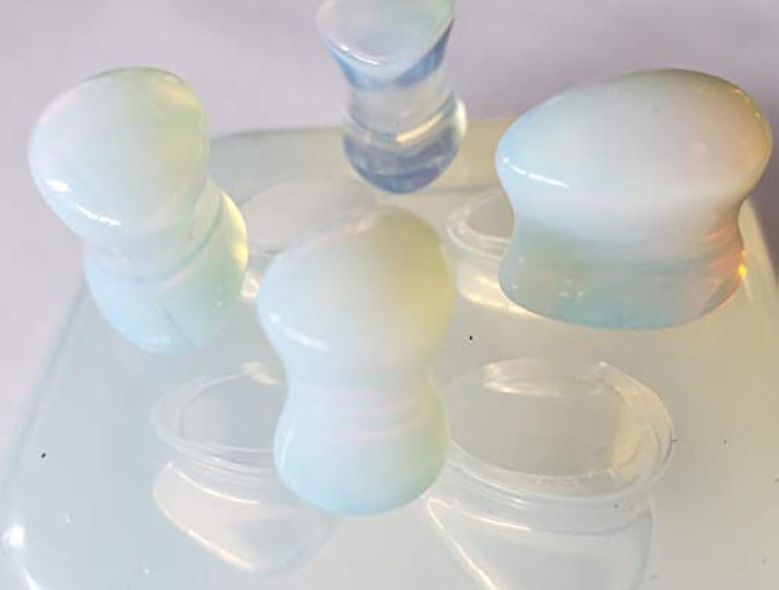AlenkaD. Molde de silicona para manualidades, tapones y túneles de resina, tamaño 0.472 in, 0.827 in, 4 unidades