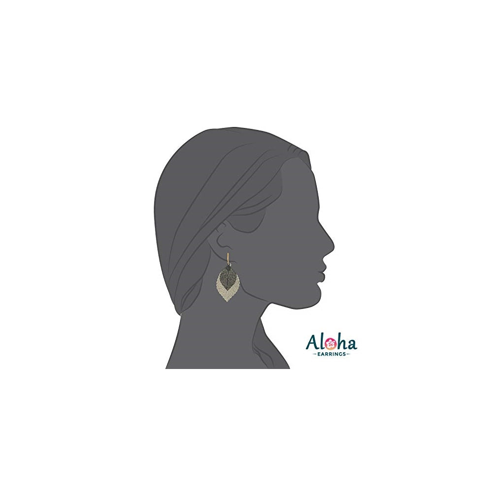 Aretes colgantes de filigrana victoriana con broche