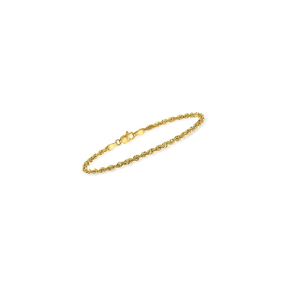 Pulseras de cadena de oro amarillo de 14 quilates