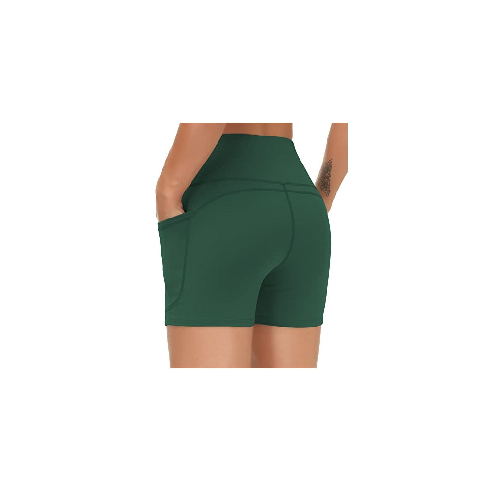 Shorts cortos de yoga para mujer con cintura alta talla M