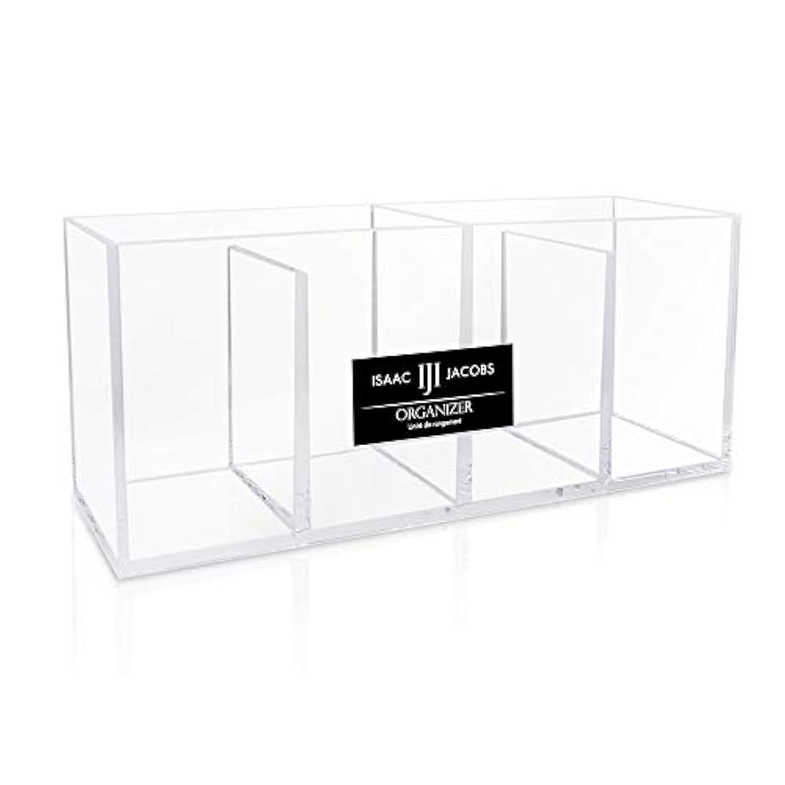 Organizador acrílico transparente de 4 compartimentos
