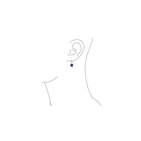 Aretes colgantes de bola de cuentas redonda para mujeres