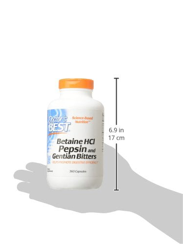 Doctor's Best Betaine HCI Pepsin and Gentian Bitters, No-GMO