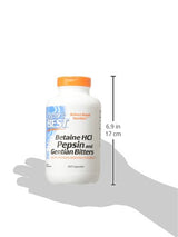Doctor's Best Betaine HCI Pepsin and Gentian Bitters, No-GMO