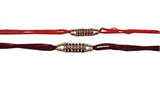Conjunto de tres Rakhi, 7 Piedra Rakhi hilo - pulseras