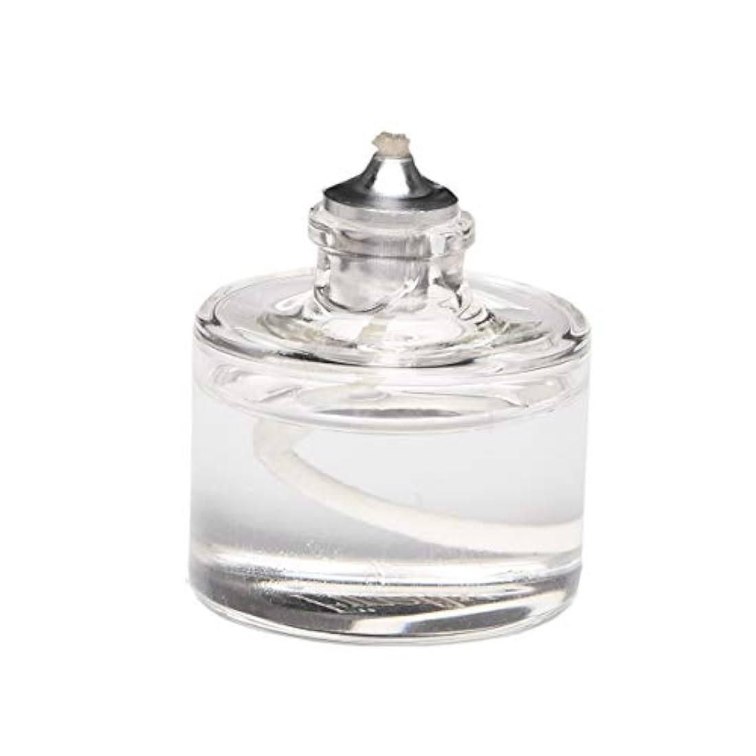 Vela con base de vidrio recargable sin perfume