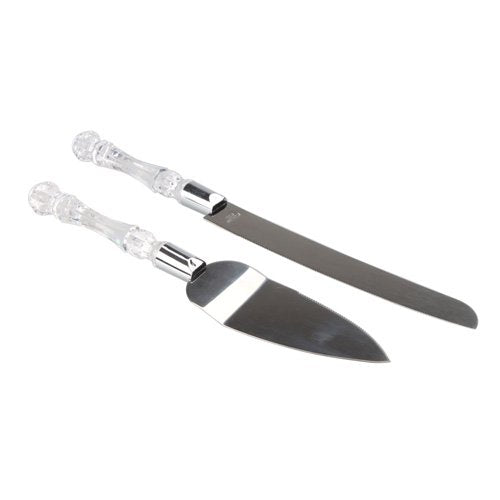 Cuchillo de pastel de bodas y juego de servidor Aveks