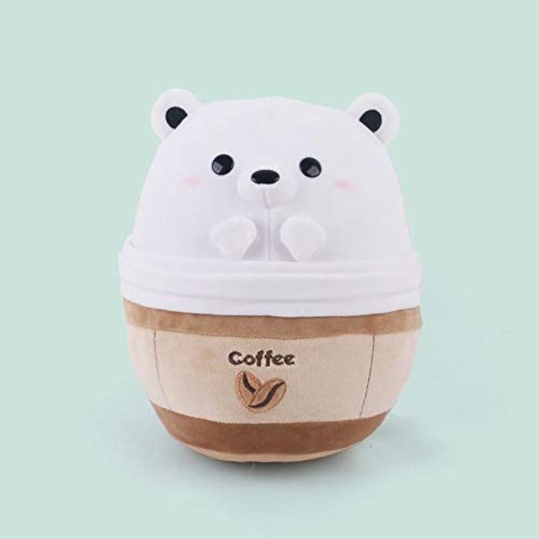 Peluche de Oso Polar, Blanco-Marrón, 10.0 in, Avocatt