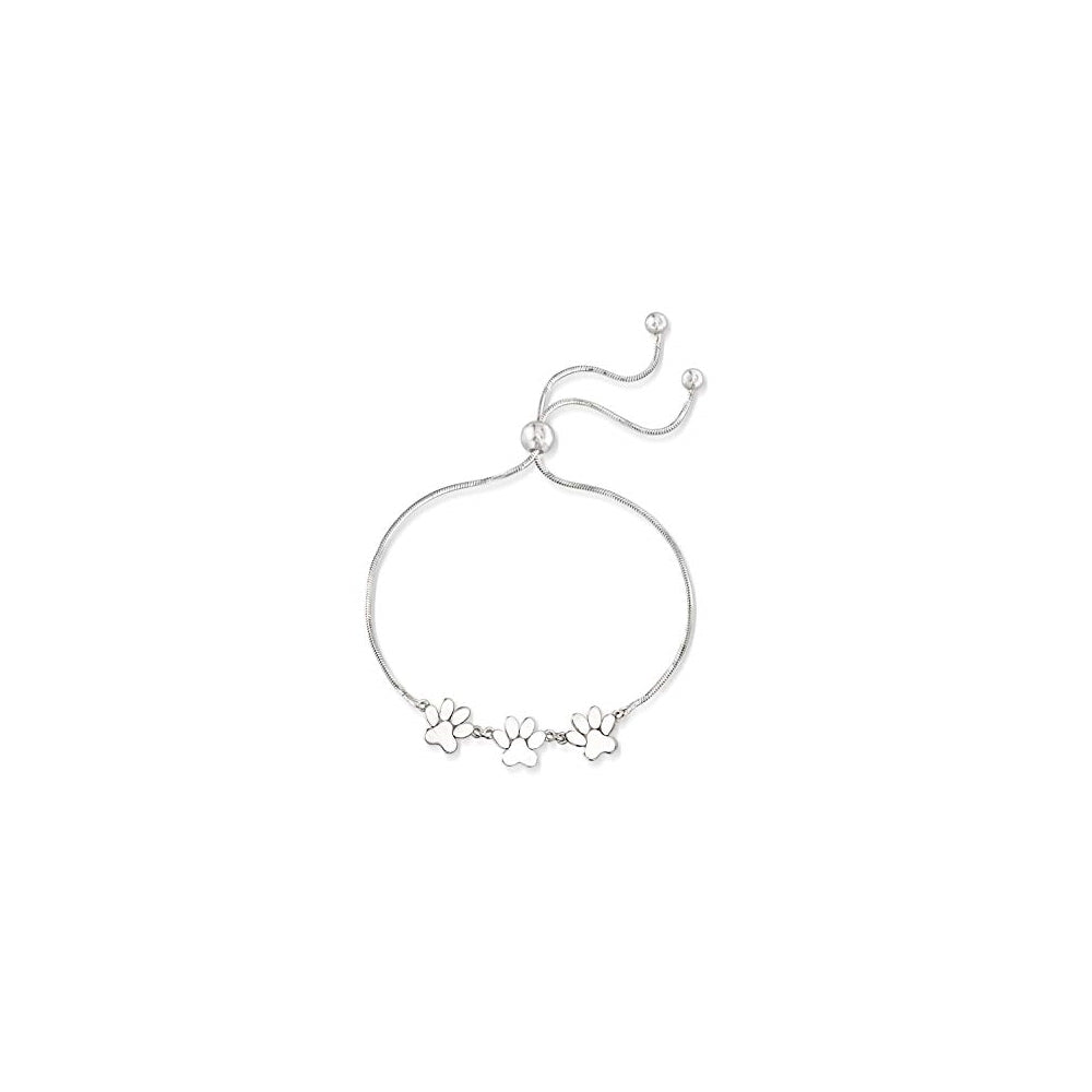 Pulseras de plata de ley con diseño de patas pequeñas