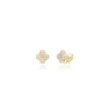 Aretes de perlas de imitación con forma de racimo de flores