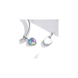 Pulseras y tobilleras de plata de ley con diseño de corazón