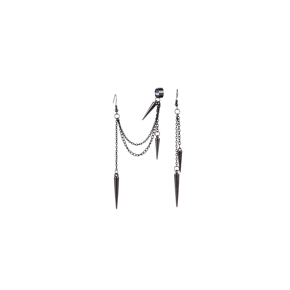Aretes de remache largos y cortos estilo retro