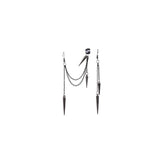 Aretes de remache largos y cortos estilo retro