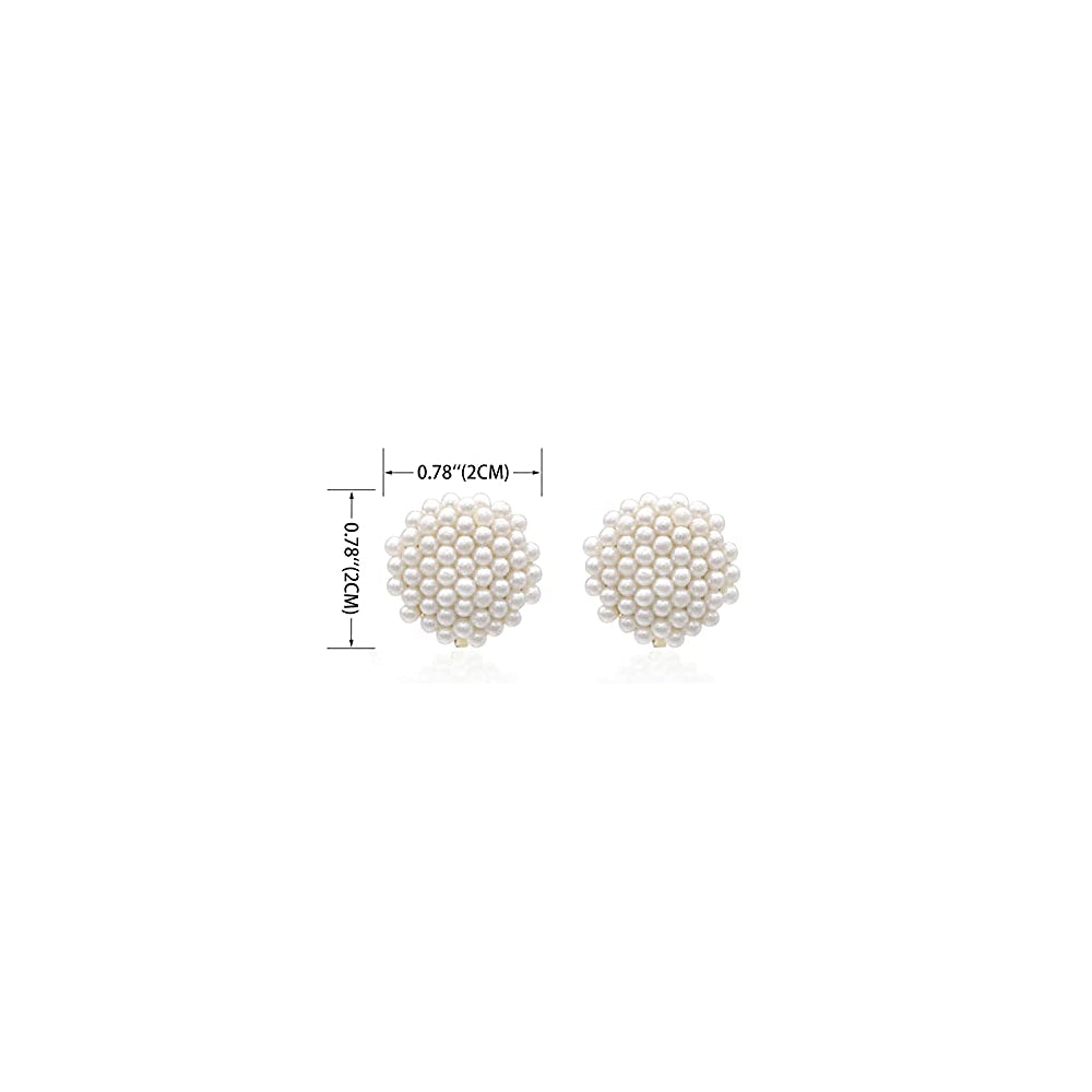 Aretes de perlas de imitación con forma de racimo