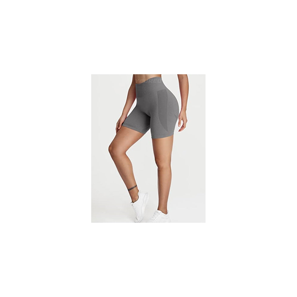 Shorts cortos sin costuras de cintura alta talla