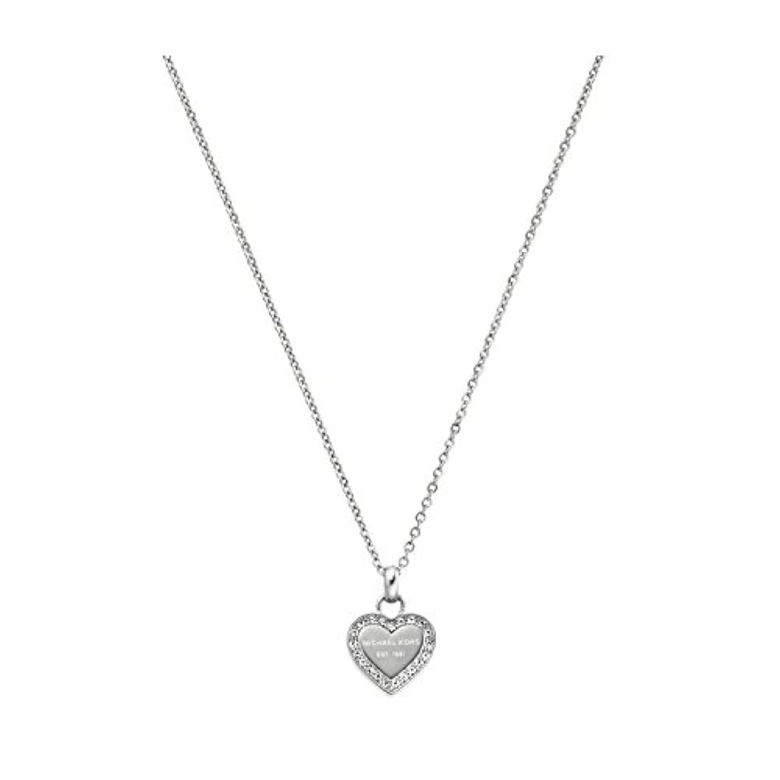 collar con colgante de corazón con logotipo