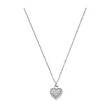 collar con colgante de corazón con logotipo