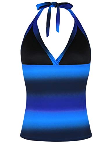 Traje de baño tankini para mujer con cuello