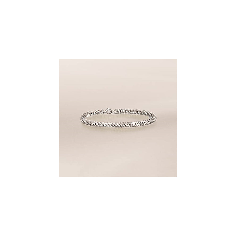 Pulseras italiana de eslabones cubanos de oro de 14 quilates