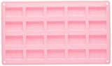 x-haibei 20-cavity rectangular Mini Guest Soap Chocolate Candy molde molde de silicona