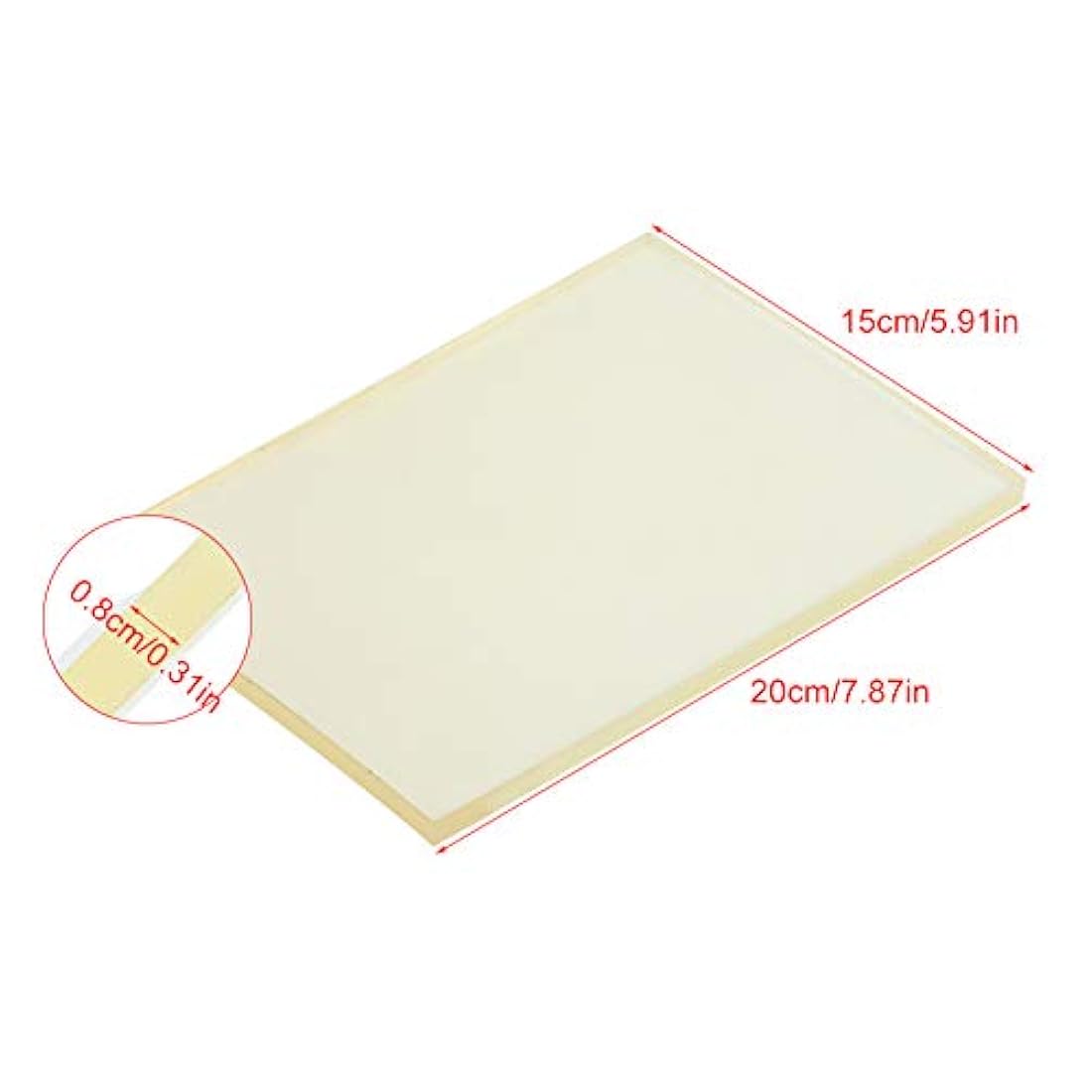Tablero de piel para sellar y cortar agujeros 7.9x5.9x0.3