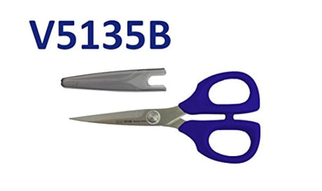 Tijeras multiusos con tapa de seguridad (5.3 in), color azul