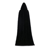 Disfraces - Capa con capucha para Halloween, color negro