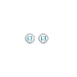 Aretes para mujer con cristales azules