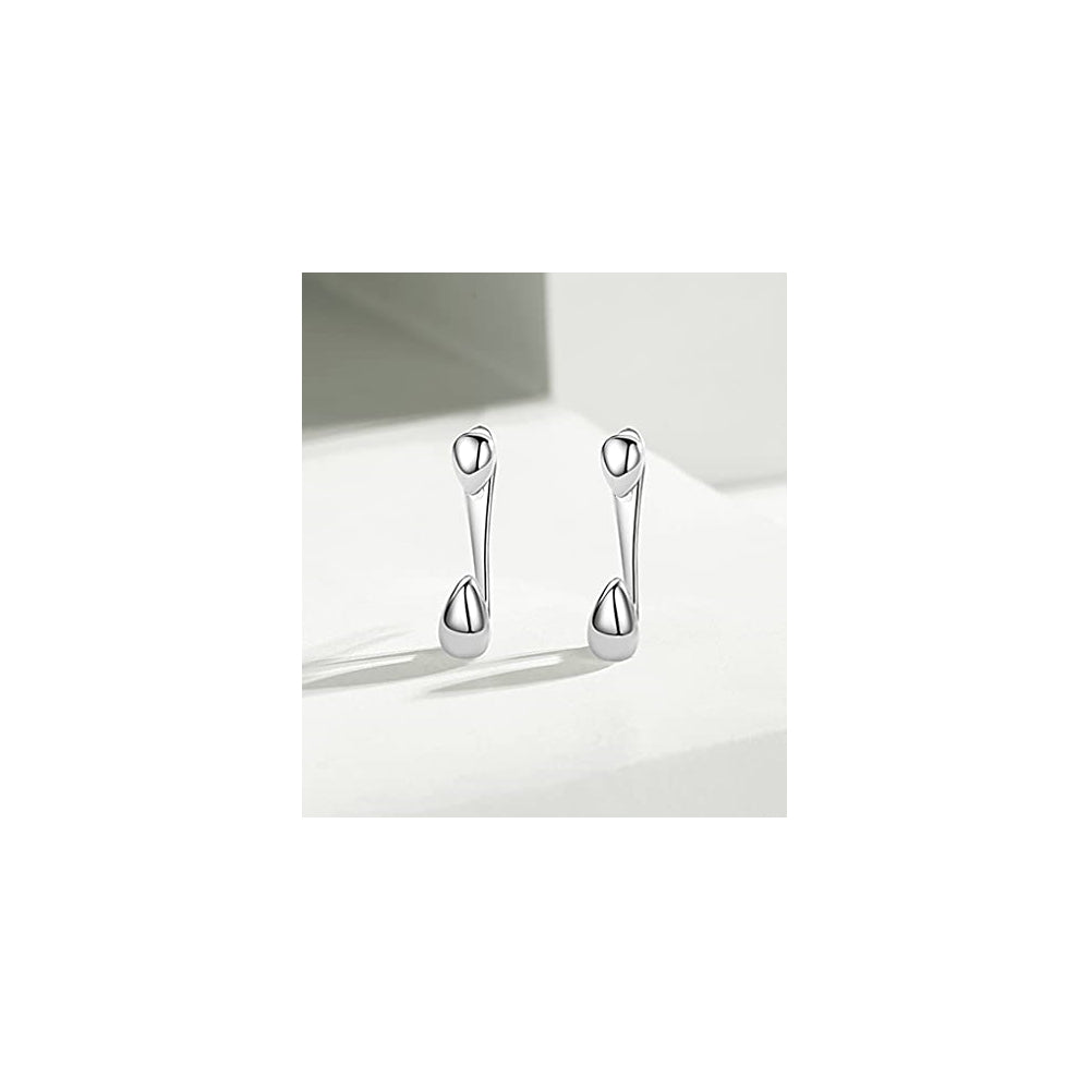 Aretes de gota de plata para mujeres