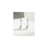 Aretes de gota de plata para mujeres