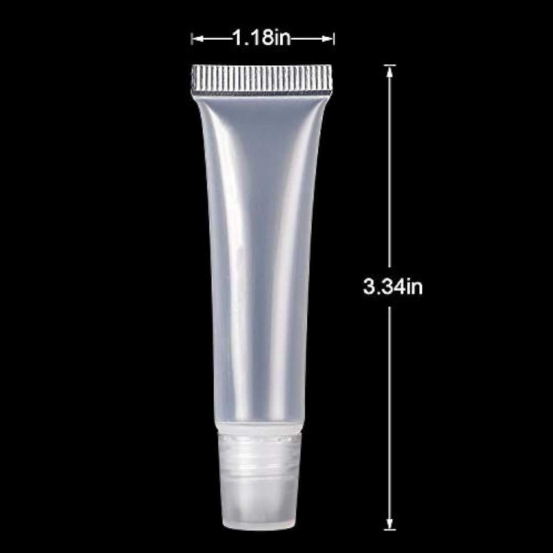 100 unidades de 0.3 fl oz de tubos de bálsamo de brillo labial rellenables tubos vacíos transparentes recipientes cosméticos tubo suave (0.3 fl oz)