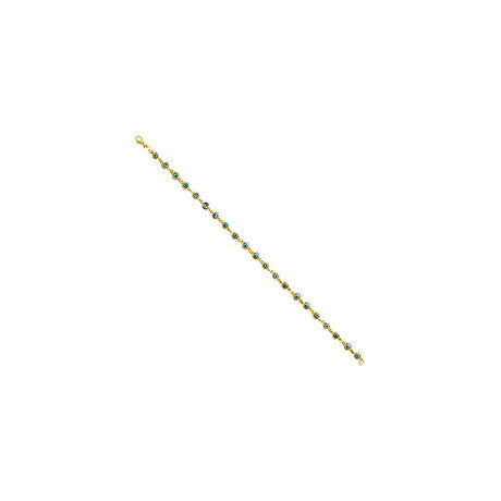 Pulseras de oro amarillo real de 14 quilates
