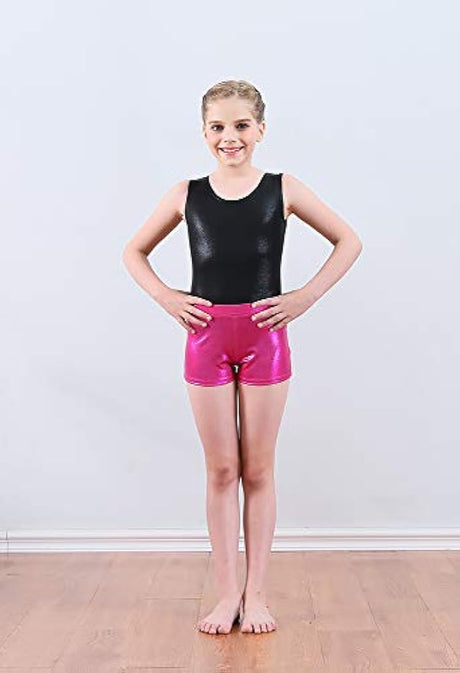 Shorts de gimnasia acrobacias Rosado 2-14 años