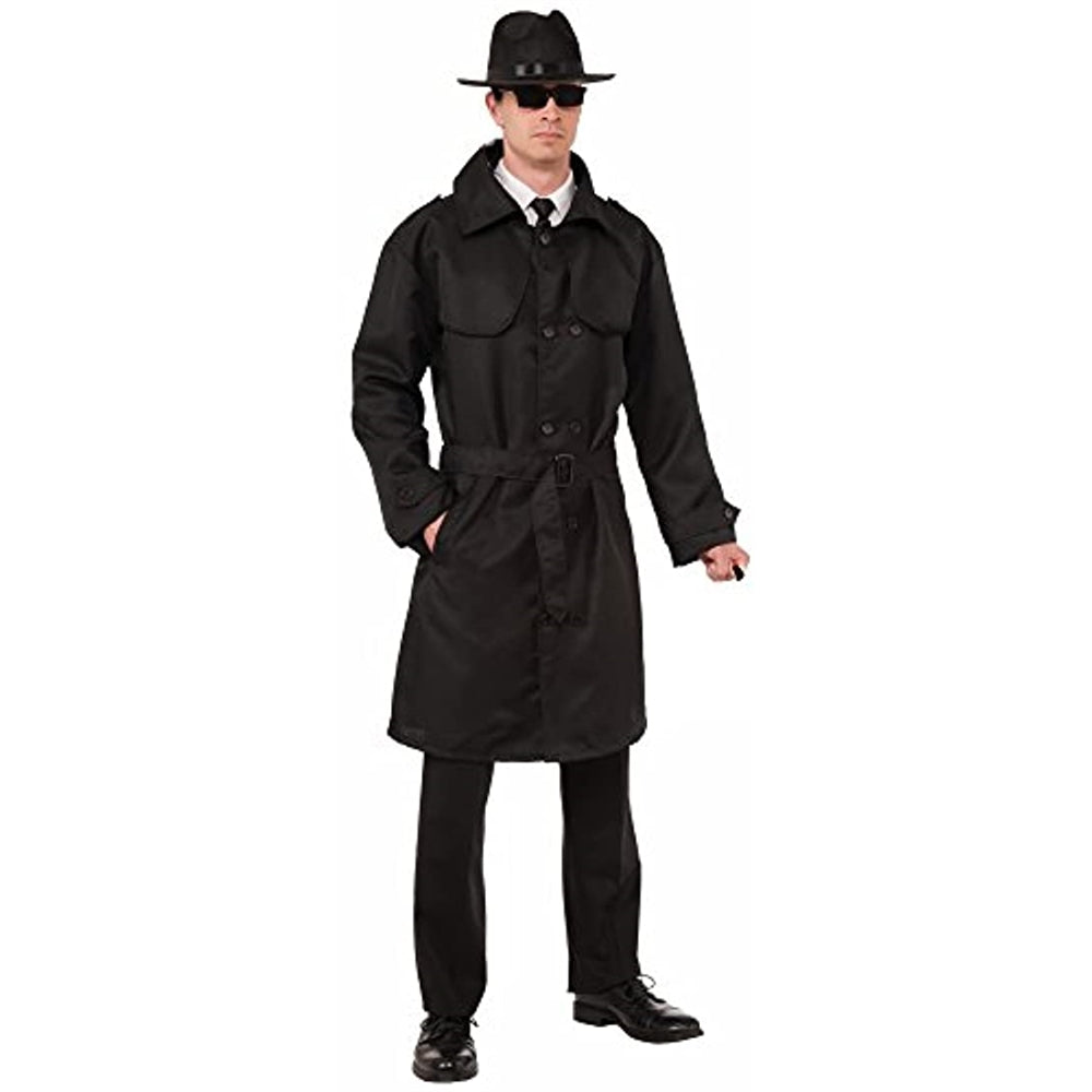 Disfraces disfraz de agente secreto con abrigo, para hombre.