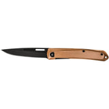 Cuchillo de bolsillo plegable con borde liso hoja de cobre