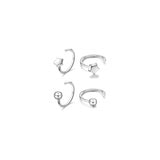 Aretes aro de plata para mujer
