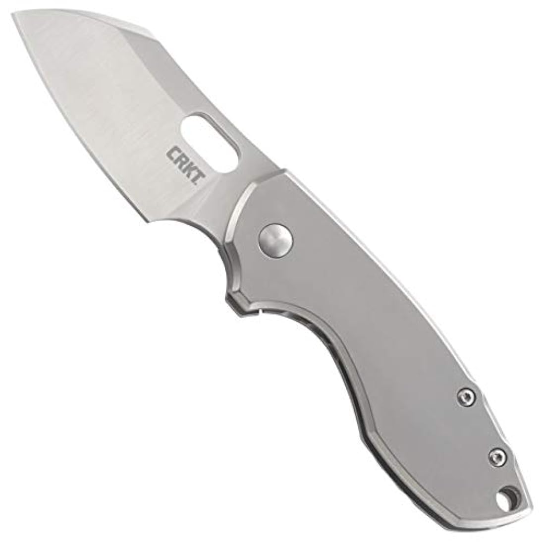 Cuchillo plegable, color plateado.