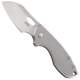 Cuchillo plegable, color plateado.