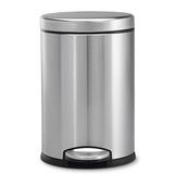 bote de basura Ronda Step, 1.2 galones, Acero inoxidable
