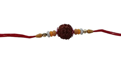 Conjunto de dos pulseras Rudraksha Rakhi.