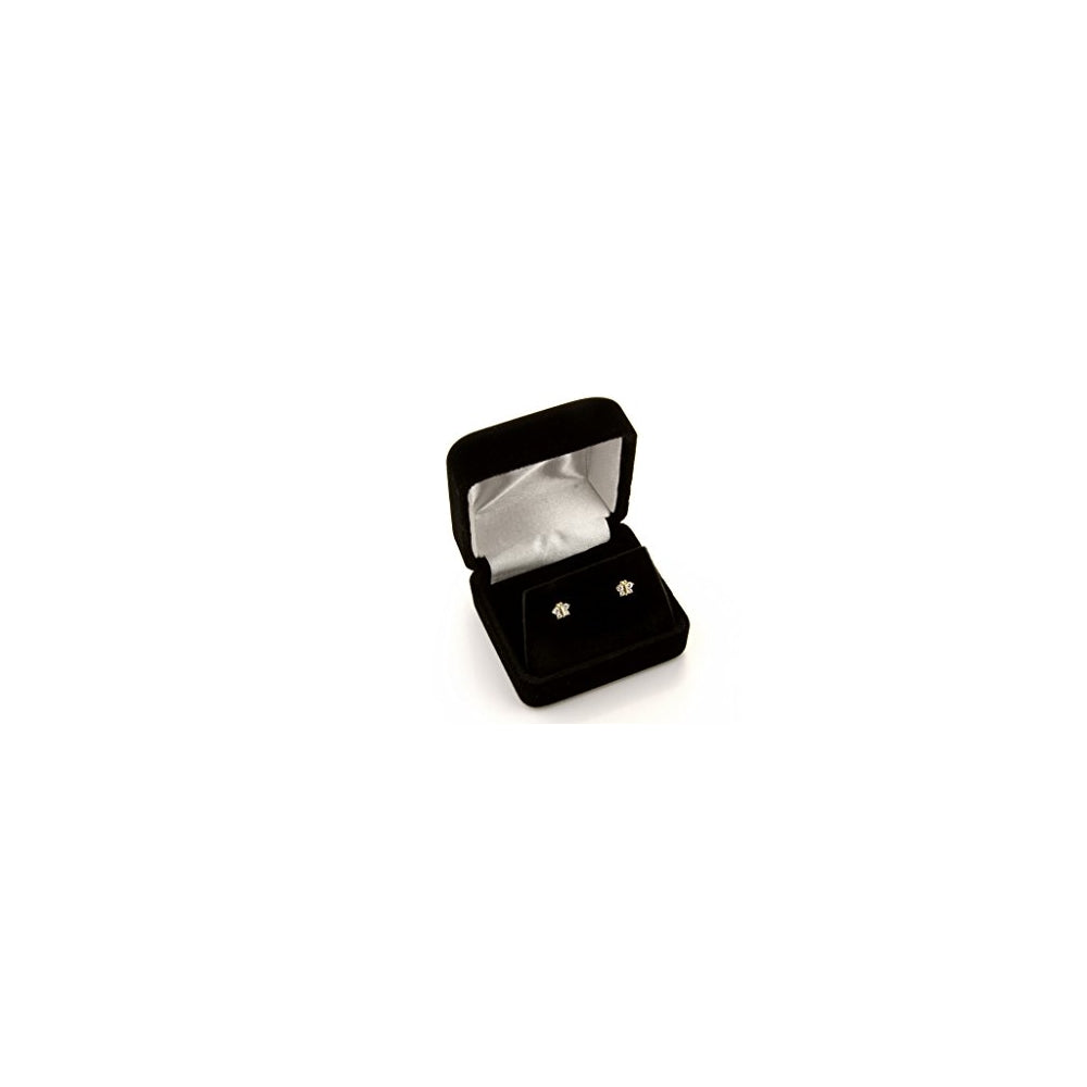Aretes de bola de oro blanco de 14 quilates con rosca