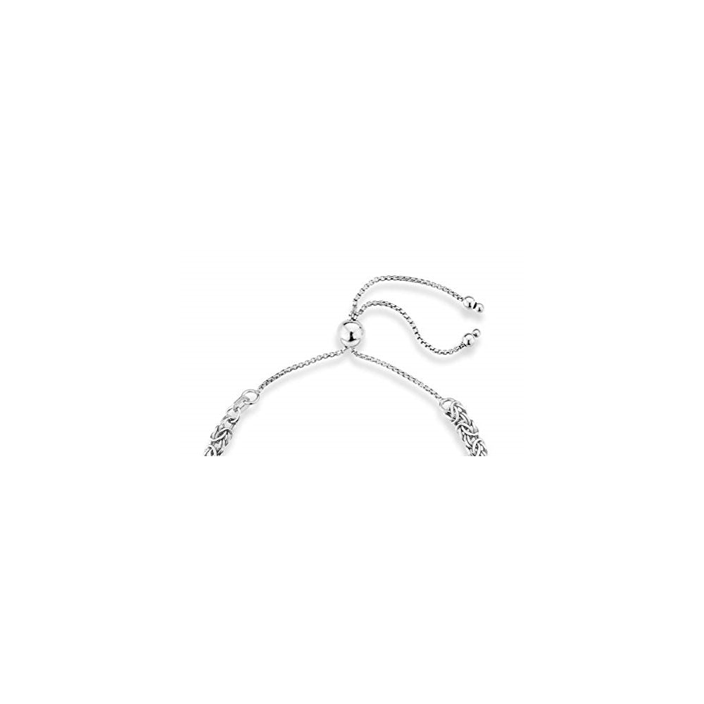 Pulseras de plata de ley 925 italiana ajustable con cadena