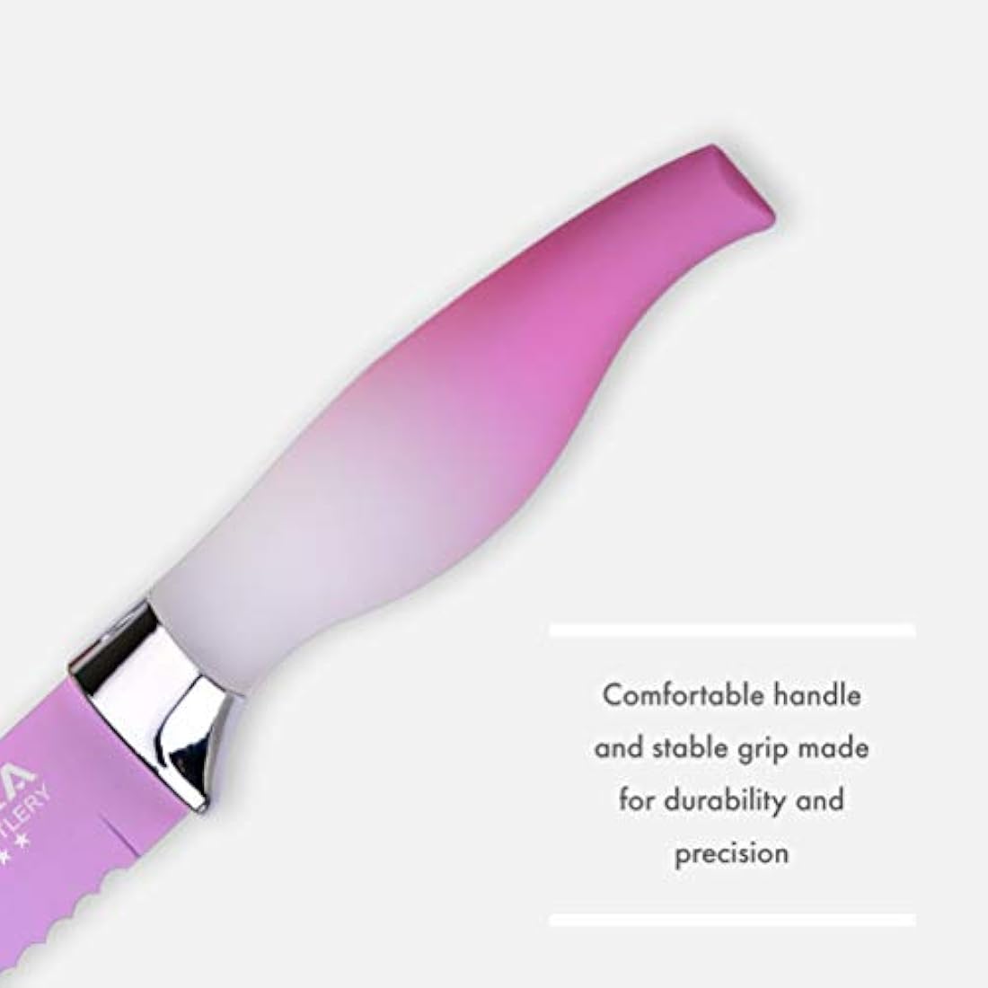 Set 6 Ronda de cuchillo de acero inoxidable con mango de PP