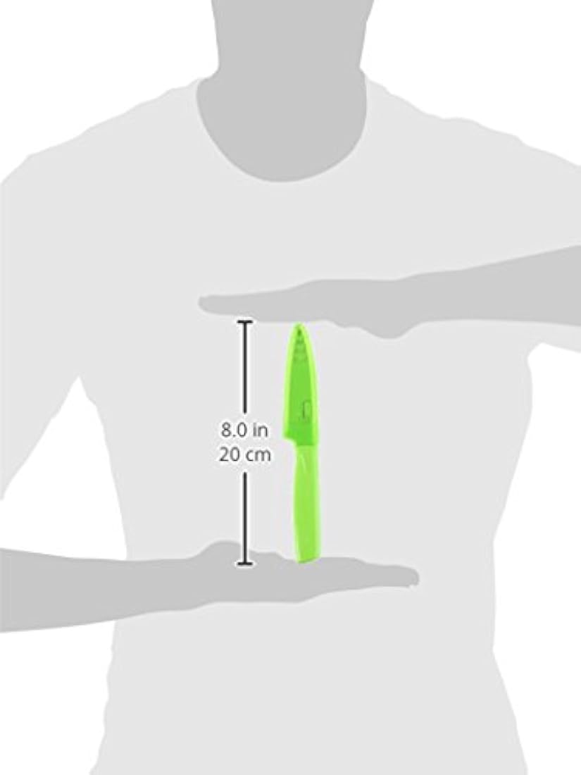 cuchillo de pelar con funda de seguridad,Amarillo y verde